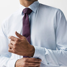 Load image into Gallery viewer, Blue Geometric Slim Fit Shirt And Tie Set 2 Pack