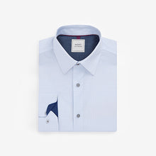 Load image into Gallery viewer, Blue Geometric Slim Fit Shirt And Tie Set 2 Pack