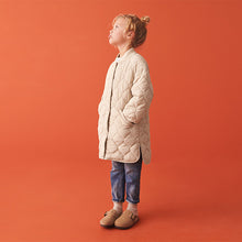 Load image into Gallery viewer, Neutral Longline Quilted Padded Coat (3-16yrs)