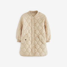 Load image into Gallery viewer, Neutral Longline Quilted Padded Coat (3-16yrs)