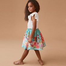 Load image into Gallery viewer, Blue Floral Skirt Dress (3-11yrs)