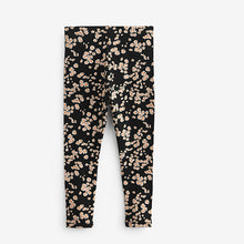 Load image into Gallery viewer, Black/White Daisy Printed Leggings (3-12yrs)