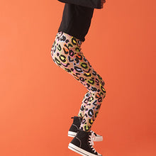 Load image into Gallery viewer, Neutral Bright Animal Print Leggings (3-12yrs)