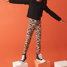 Load image into Gallery viewer, Neutral Bright Animal Print Leggings (3-12yrs)