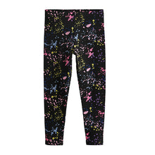 Load image into Gallery viewer, Black/Pink/Blue Splat Printed Leggings (3-12yrs)
