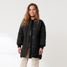 Load image into Gallery viewer, Longline Quilted Padded Coat (3-12yrs)