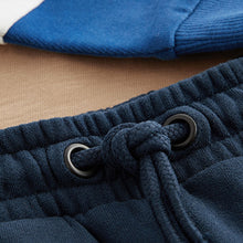 Load image into Gallery viewer, Colbalt Blue Long Sleeve Cosy Colourblock T-Shirt and Joggers Set (3mths-6yrs)