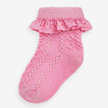 Load image into Gallery viewer, Pastel Lace Baby Socks 7 Pack (0mths-2yrs)