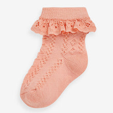 Load image into Gallery viewer, Pastel Lace Baby Socks 7 Pack (0mths-2yrs)