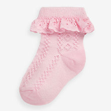 Load image into Gallery viewer, Pastel Lace Baby Socks 7 Pack (0mths-2yrs)