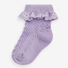 Load image into Gallery viewer, Pastel Lace Baby Socks 7 Pack (0mths-2yrs)