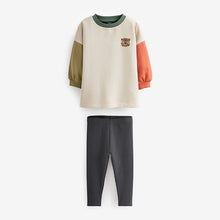 Load image into Gallery viewer, Stone Colourblock Character Sweatshirt and Legging Set (3mths-6yrs)