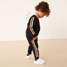 Load image into Gallery viewer, Black/Grey Colourblock Hoodie and Jogger Set (3mths-6yrs)