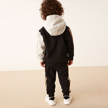 Load image into Gallery viewer, Black/Grey Colourblock Hoodie and Jogger Set (3mths-6yrs)