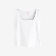 Load image into Gallery viewer, White Square Neck Vest