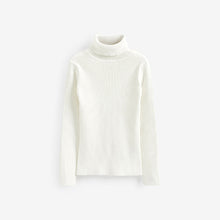 Load image into Gallery viewer, Ecru Marl Roll Neck Jumper (3-16yrs)
