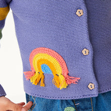 Load image into Gallery viewer, Blue Character Cardigan (3mths-5yrs)