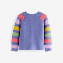 Load image into Gallery viewer, Blue Character Cardigan (3mths-5yrs)