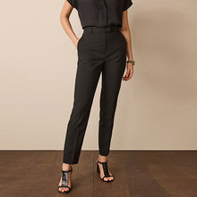 Load image into Gallery viewer, Black Tailored Stretch Slim Trousers