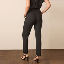 Load image into Gallery viewer, Black Tailored Stretch Slim Trousers