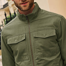 Load image into Gallery viewer, Khaki Green Borg Lined Shacket
