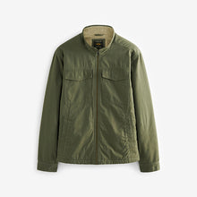 Load image into Gallery viewer, Khaki Green Borg Lined Shacket