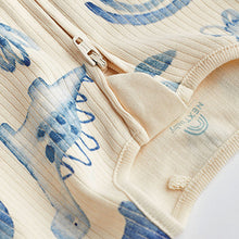 Load image into Gallery viewer, Blue Cotton Baby Sleepsuits 3 Pack (0mths-2yrs)