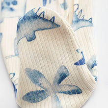 Load image into Gallery viewer, Blue Cotton Baby Sleepsuits 3 Pack (0mths-2yrs)