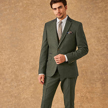 Load image into Gallery viewer, Green Slim Fit Trimmed Donegal Suit: Jacket