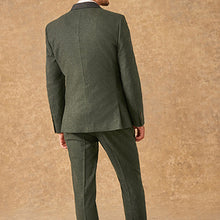 Load image into Gallery viewer, Green Slim Fit Trimmed Donegal Suit: Jacket