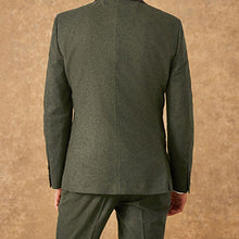 Load image into Gallery viewer, Green Slim Fit Trimmed Donegal Suit: Jacket