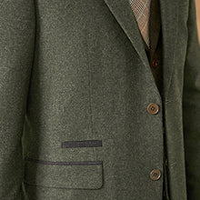 Load image into Gallery viewer, Green Slim Fit Trimmed Donegal Suit: Jacket
