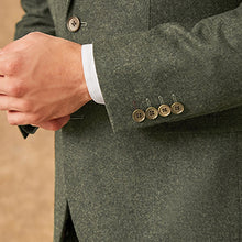 Load image into Gallery viewer, Green Slim Fit Trimmed Donegal Suit: Jacket