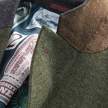 Load image into Gallery viewer, Green Slim Fit Trimmed Donegal Suit: Jacket