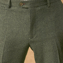 Load image into Gallery viewer, Green Slim Fit Trimmed Donegal Suit: Trousers