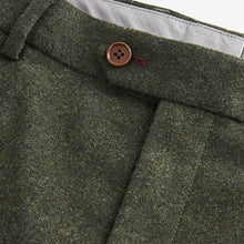 Load image into Gallery viewer, Green Slim Fit Trimmed Donegal Suit: Trousers