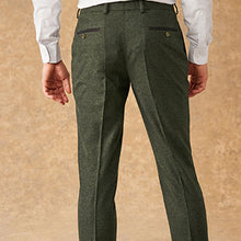 Load image into Gallery viewer, Green Slim Fit Trimmed Donegal Suit: Trousers