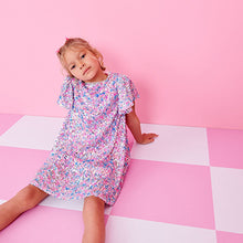 Load image into Gallery viewer, Pink/Blue/Silver Sequin Dress (3-12yrs)
