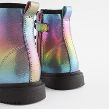 Load image into Gallery viewer, Rainbow Warm Lined Lace-Up Boots (Younger Girls)