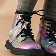 Load image into Gallery viewer, Rainbow Warm Lined Lace-Up Boots (Younger Girls)