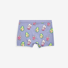 Load image into Gallery viewer, Pink/Grey Avocado Bubble Tea Short Briefs 5 Pack (2-12yrs)