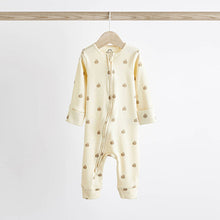 Load image into Gallery viewer, Chocolate Brown Footless Baby Sleepsuits 3 Pack (0mths-18mt)