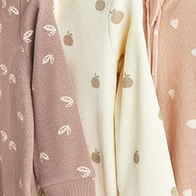 Load image into Gallery viewer, Chocolate Brown Footless Baby Sleepsuits 3 Pack (0mths-18mt)