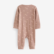 Load image into Gallery viewer, Chocolate Brown Footless Baby Sleepsuits 3 Pack (0mths-18mt)