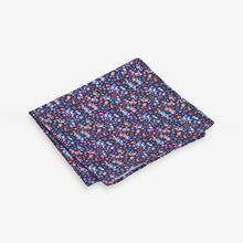 Load image into Gallery viewer, Navy Blue Ditsy Floral Tie And Pocket Square Set