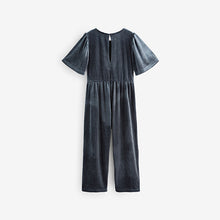 Load image into Gallery viewer, Blue Velvet Jumpsuit (3-12yrs)