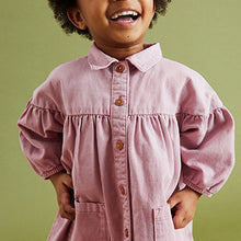 Load image into Gallery viewer, Lilac Purple Cotton Shirt Dress (3mths-6yrs)