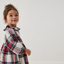 Load image into Gallery viewer, Cream/Red Ruffle Collar Dress (3mths-6yrs)