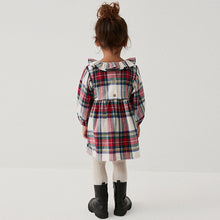 Load image into Gallery viewer, Cream/Red Ruffle Collar Dress (3mths-6yrs)