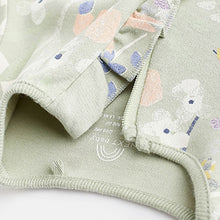 Load image into Gallery viewer, Mint Green Cotton Baby Zip Sleepsuits 3 Pack (0-18mths)